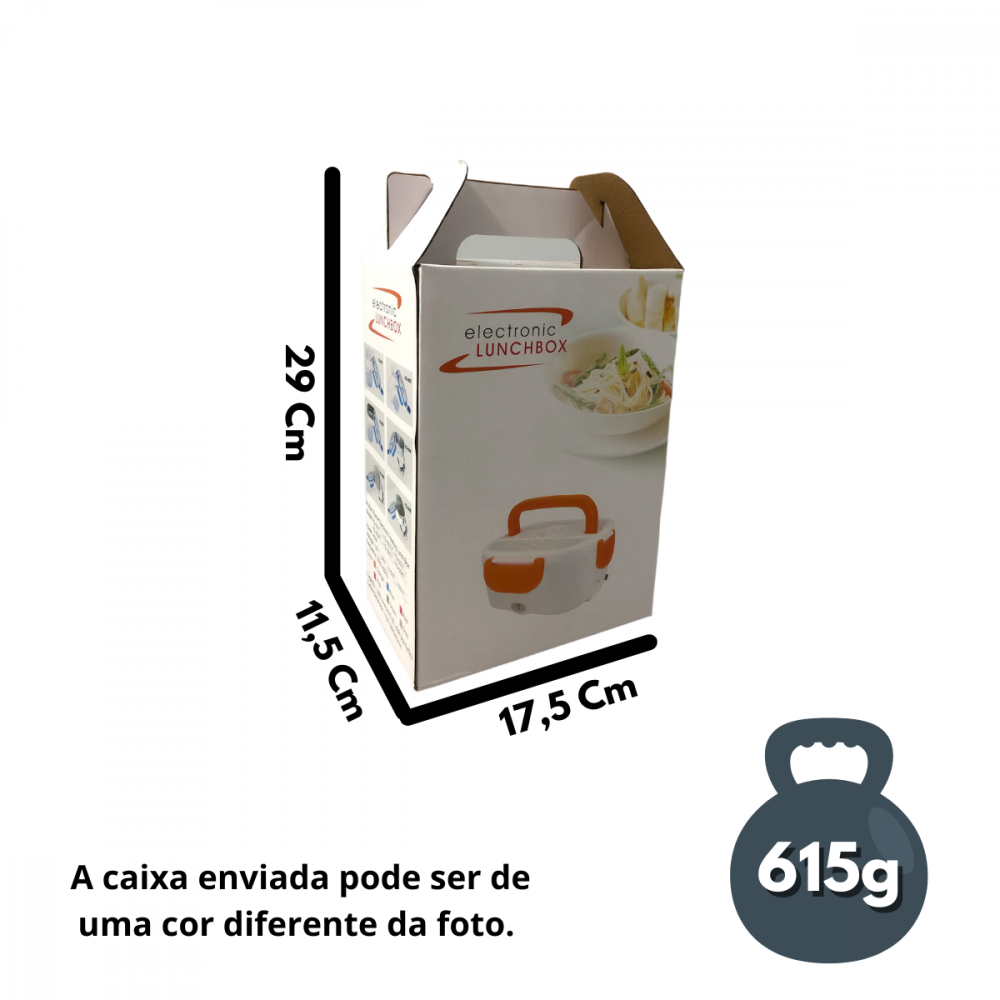 Marmita Térmica Elétrica Portátil 110vts Aquecimento Individual YS-002 (Disponível 03 vermelho, 04 verde e 02 laranja)