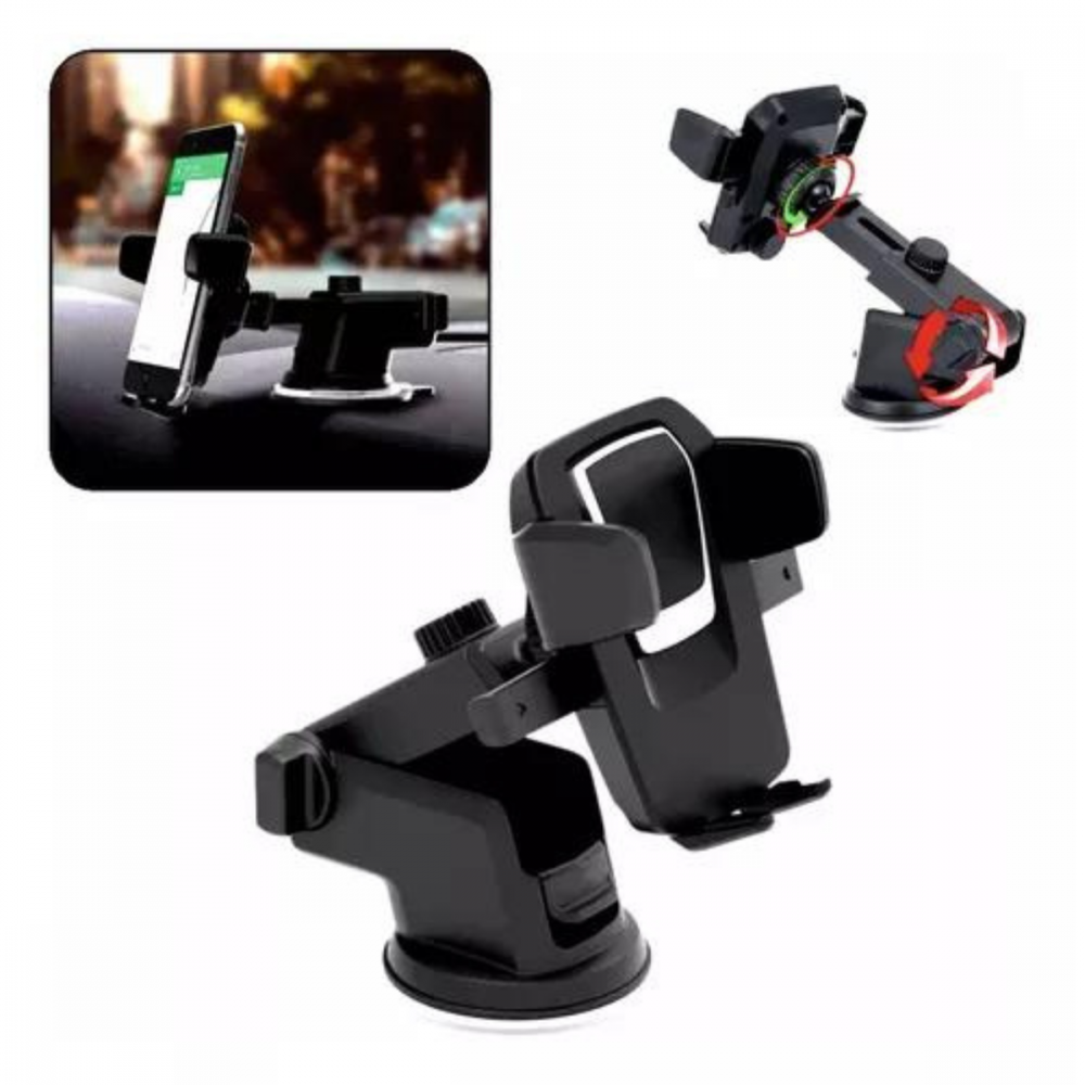 01- Suporte Veicular Universal para Celular com Trava Automática Altomex C-250