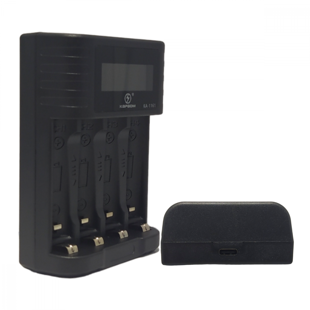Carregador de Pilhas com LED Kapbom KA-1161