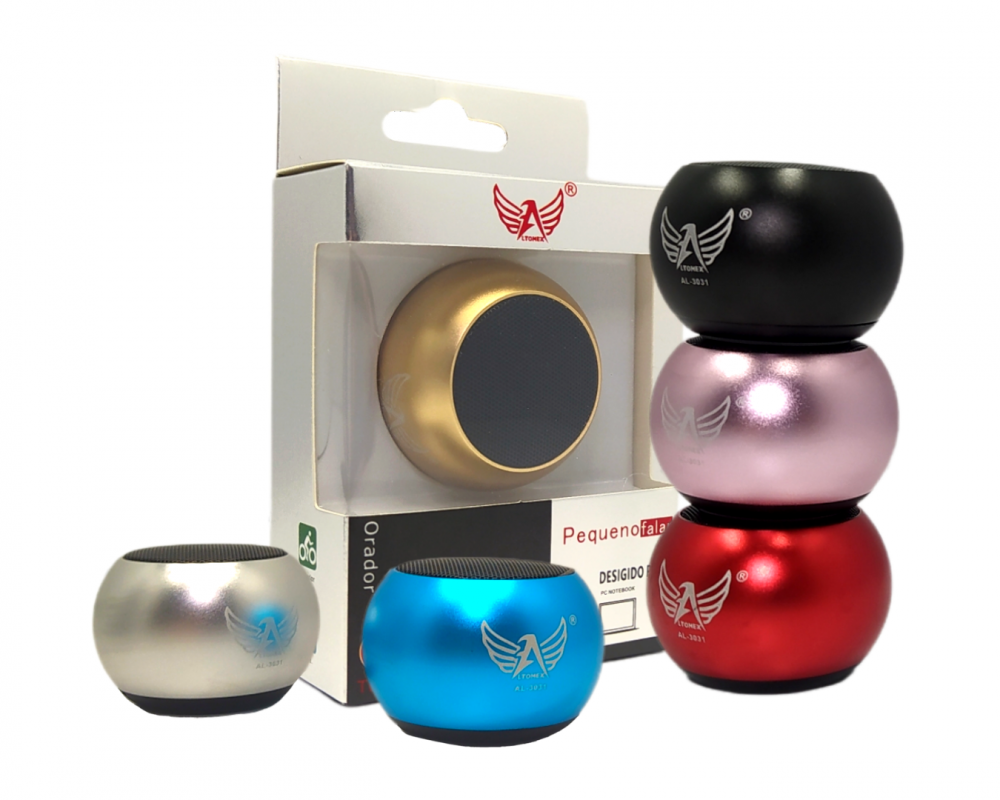Caixa de som Mini Metal Bluetooth Sem Fio Portátil AL-3031