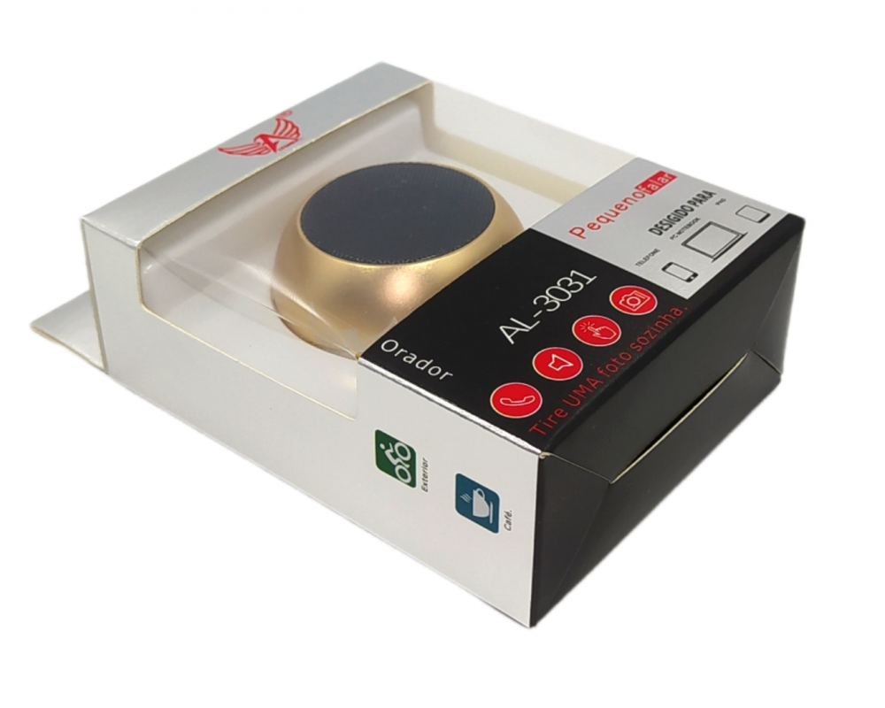 Caixa de som Mini Metal Bluetooth Sem Fio Portátil AL-3031