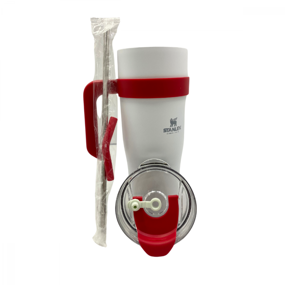 Copo Térmico Garrafa em Aço Inox 1,2 Litros Com Tampa e Canudo Logo Stan(Cor Rosa, Pink - Esgotado)