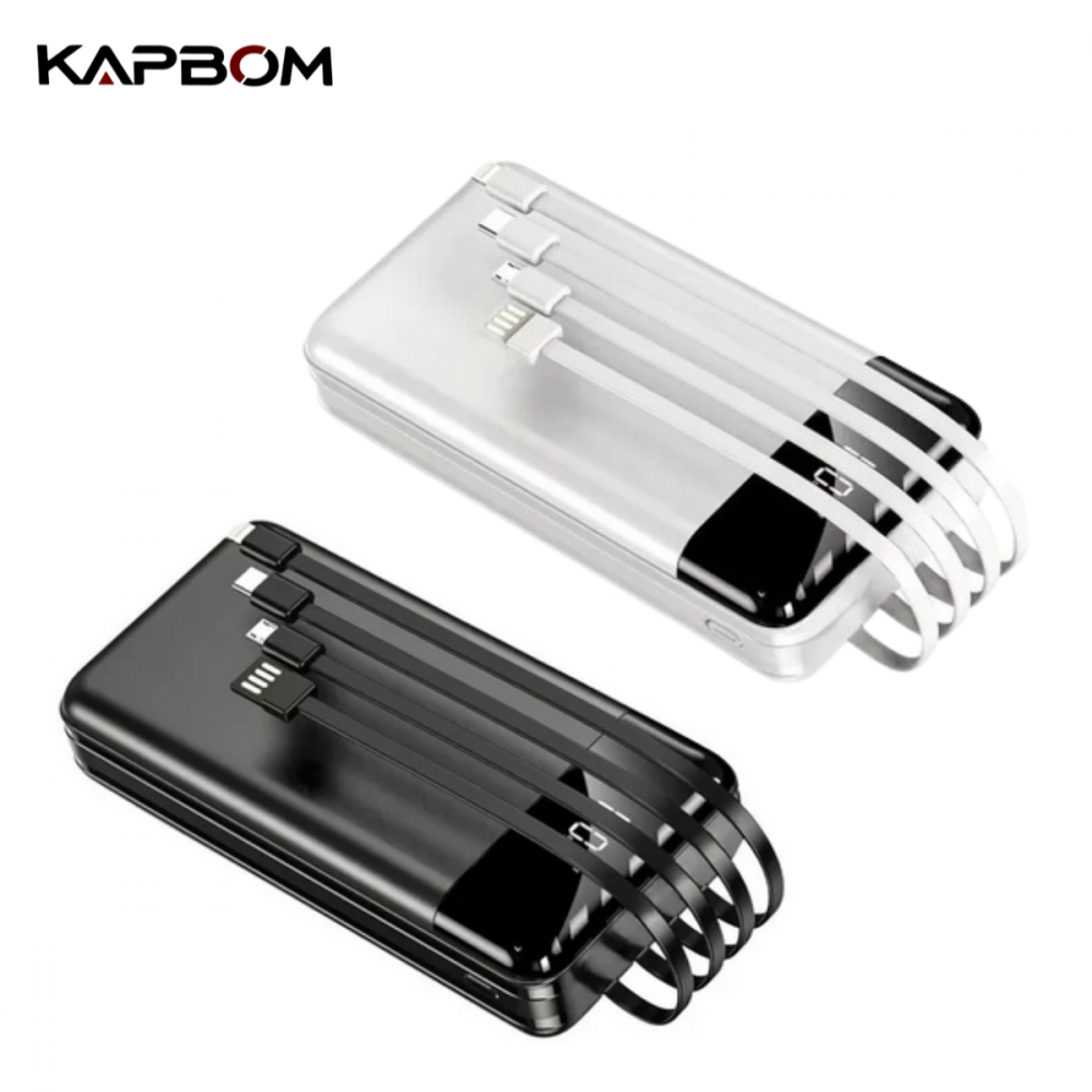 Carregador Portátil Powerbank 4 em 1 Digital / 20000mAh Kapbom KA-967 (Disponível somente Preto)