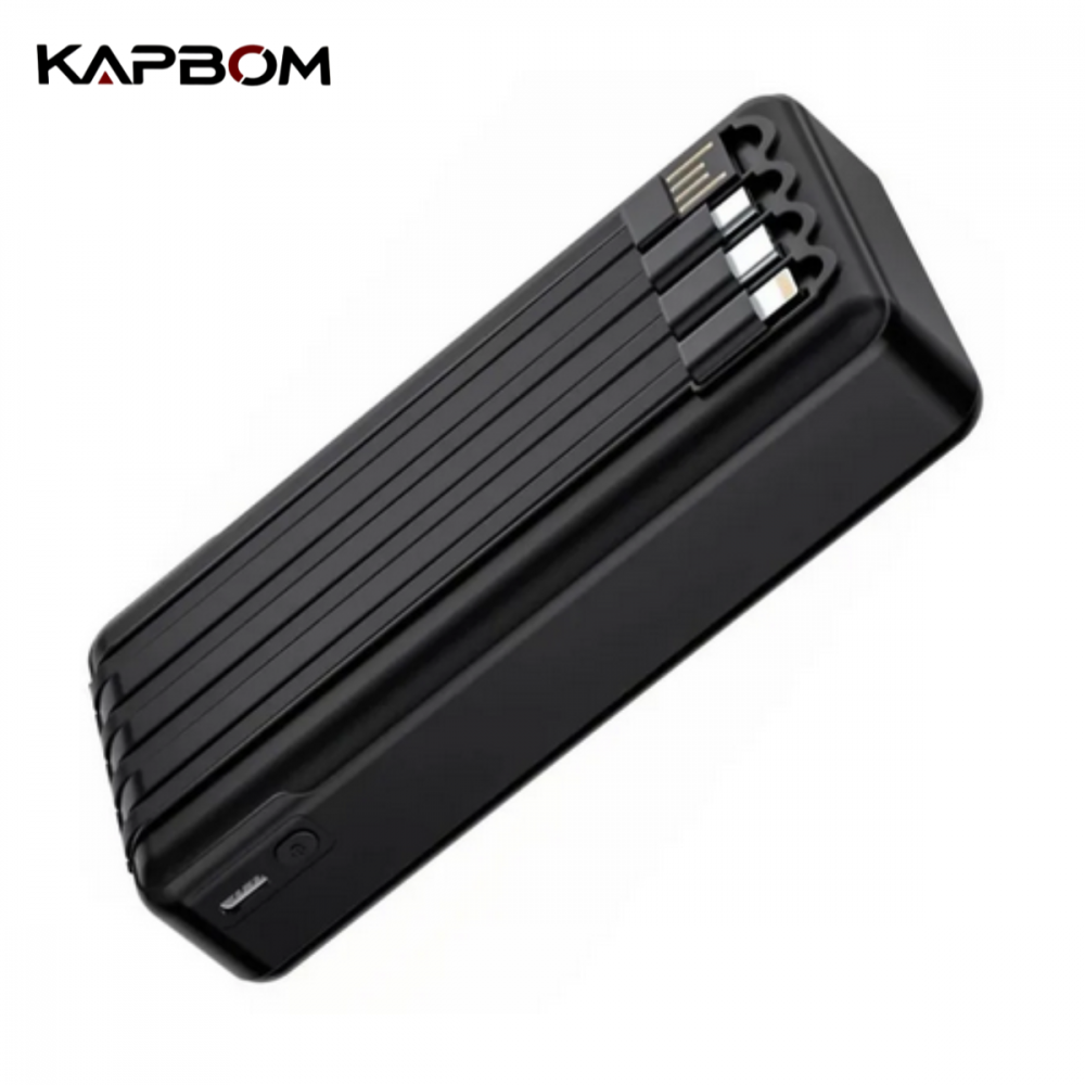 Carregador Portátil Powerbank 4 em 1 Digital / 20000mAh Kapbom KA-967 (Disponível somente Preto)