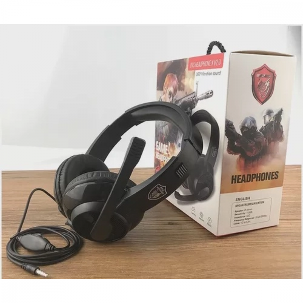 Fone Headset Gamer Wired Com Microfone Entrada P2 GM-001