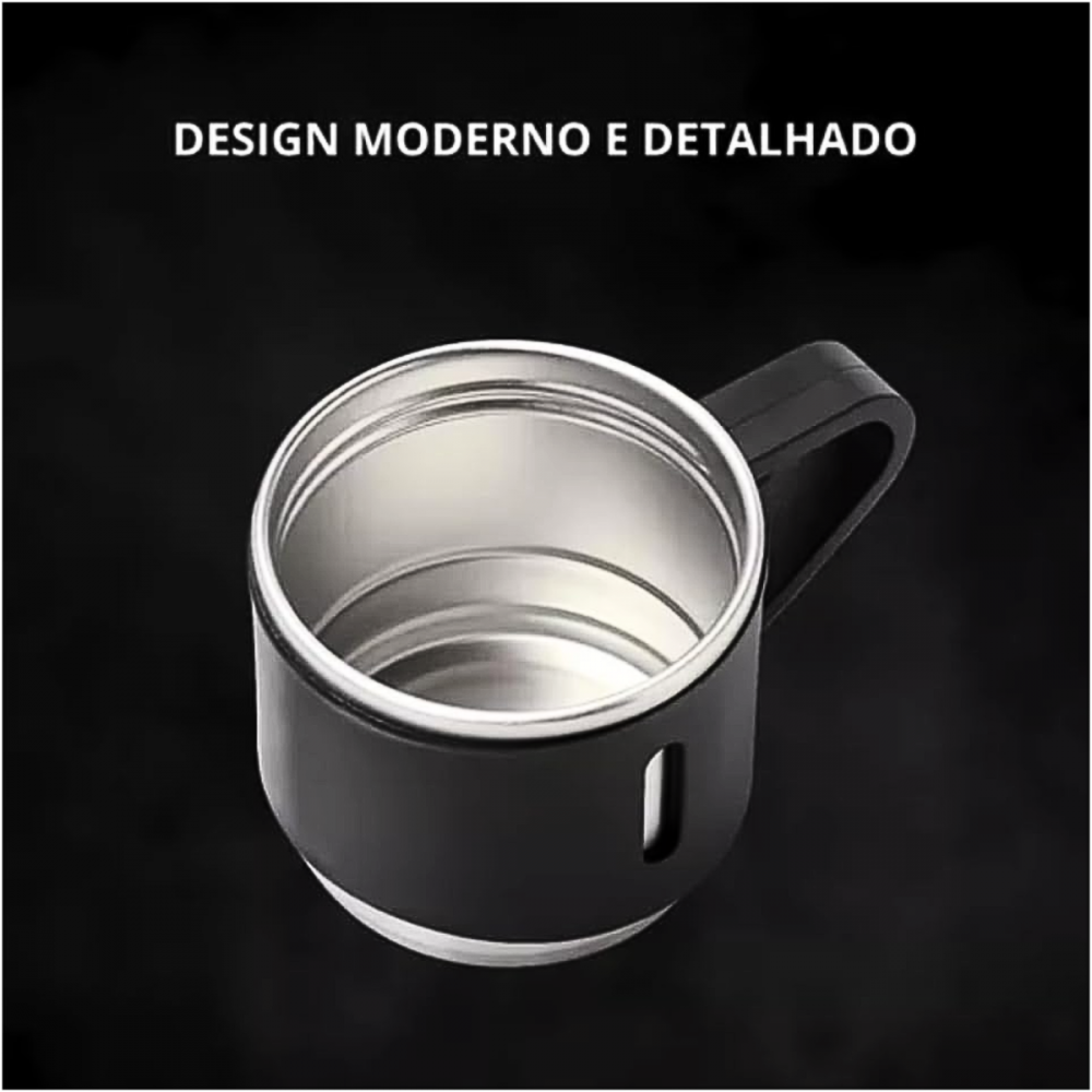 Garrafa Térmica Inox 500ml com 3 Xícaras - Vacuum Flask Set