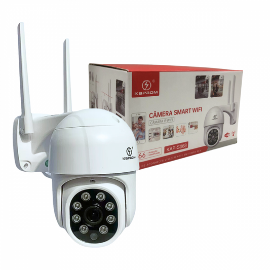 Câmera Inteligente Vigilancia Externa Segurança IP66 Prova D água Infravermelho Wifi Hd Kapbom KA-S068