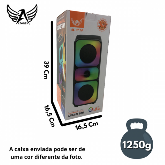 Caixa de Som LED Bluetooth 30W Altomex AL-3629