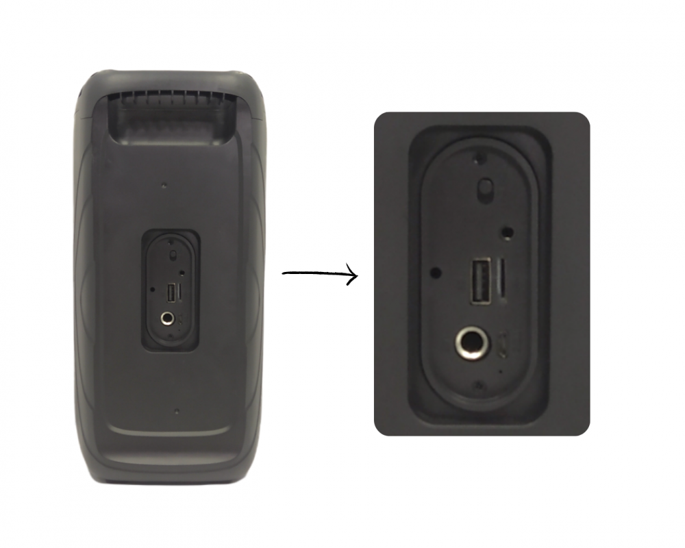 Caixa de som LED Bluetooth Entrada Microfone P10 Altomex AL-3303