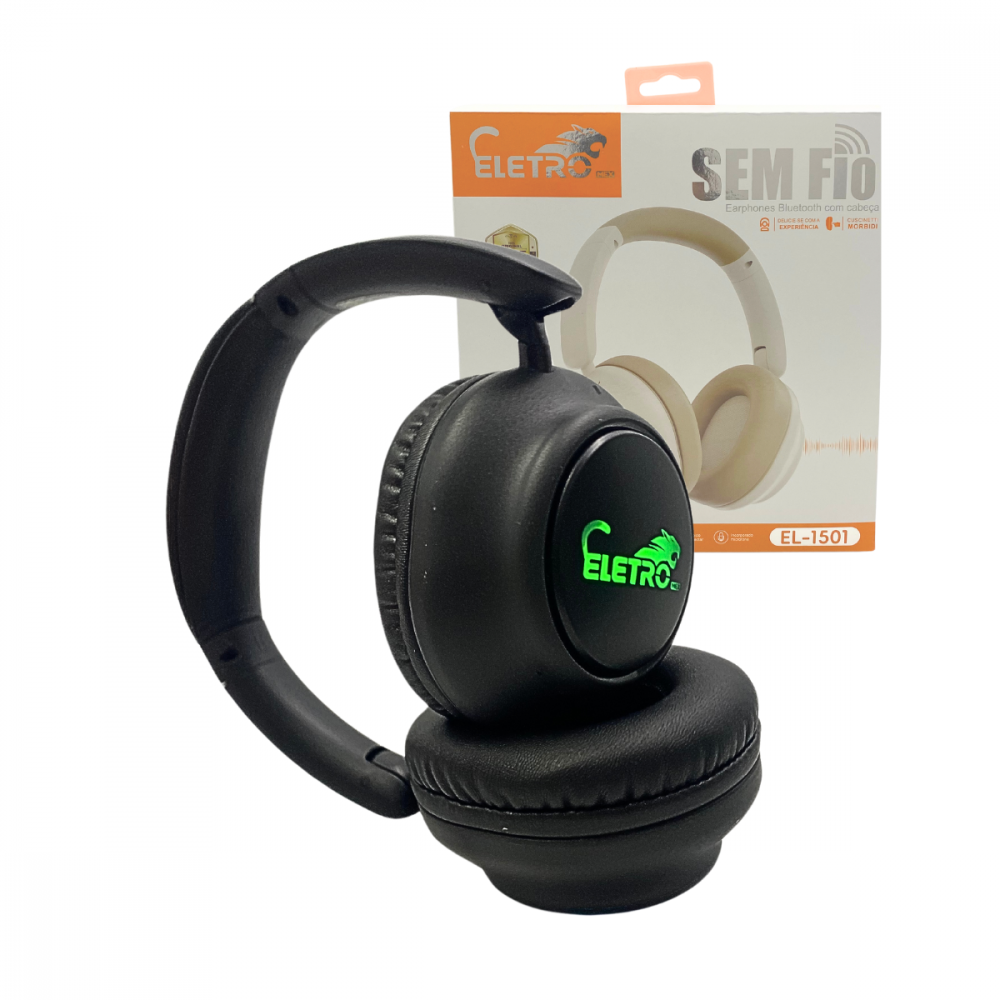 Fone De Ouvido Earphone Bluetooth 5.0 Sem Fio Com LED ELETRO EL-1501
