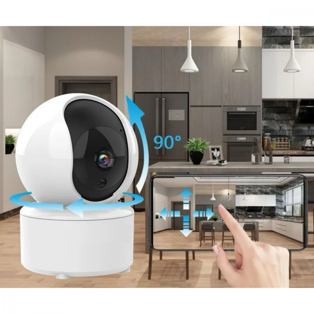 Câmera De Segurança 360° Wifi Babá Eletrônica Kapbom KA-S079