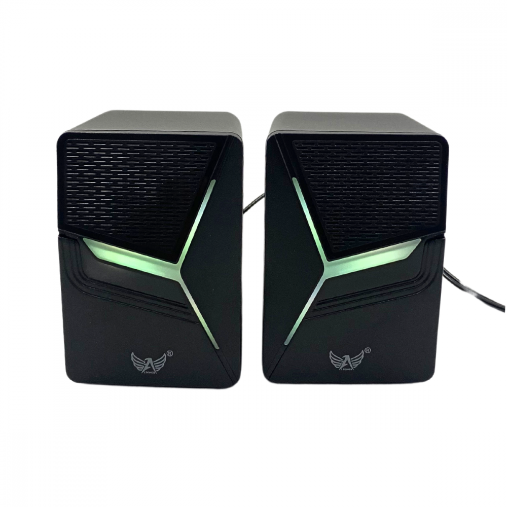 Caixa de Som Alto Falante Subwoofer RGB Computador Notebook P2 USB Bluetooth Altomex AL-3867