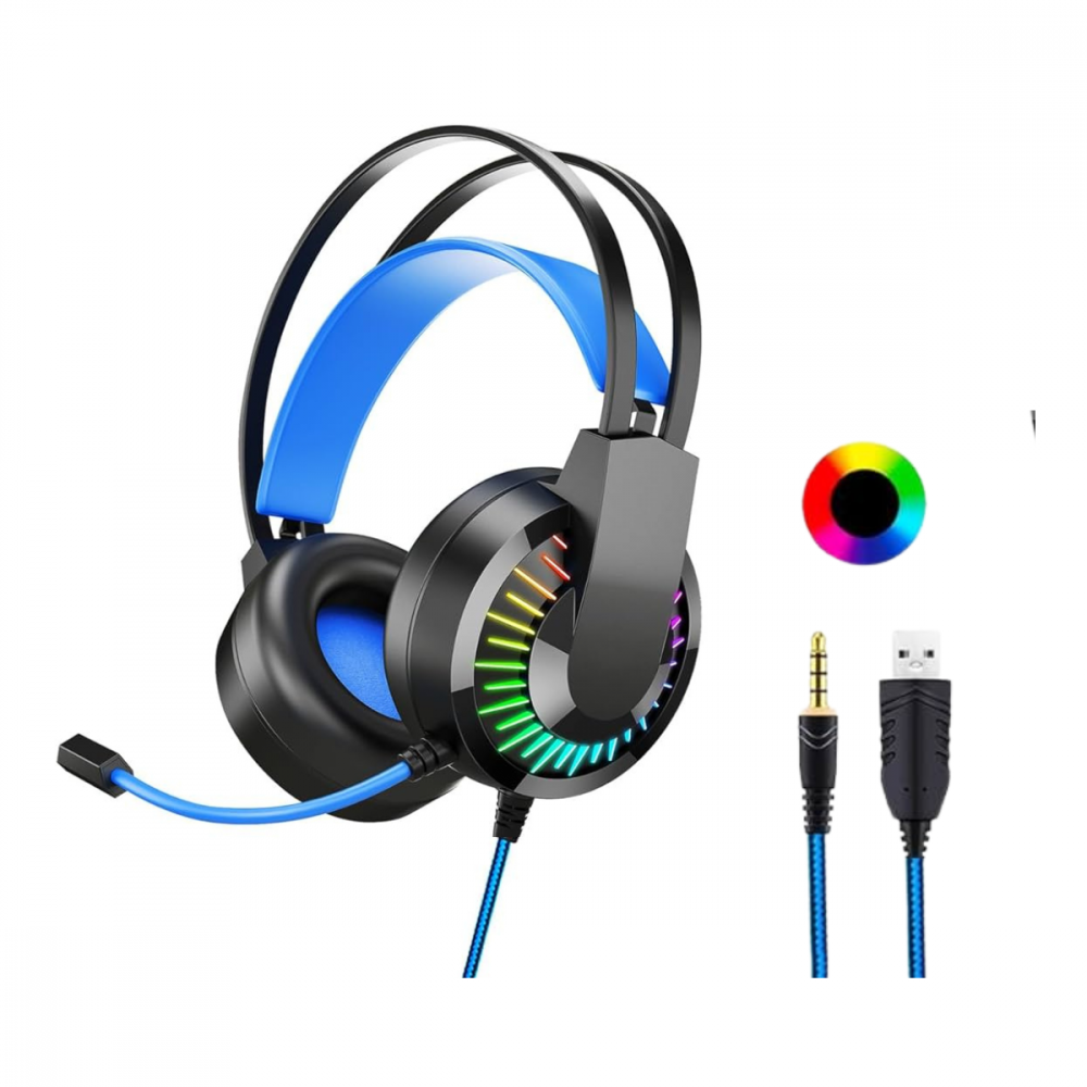 Fone Gamer LED Com Microfone Rotativo OVLENG GT68