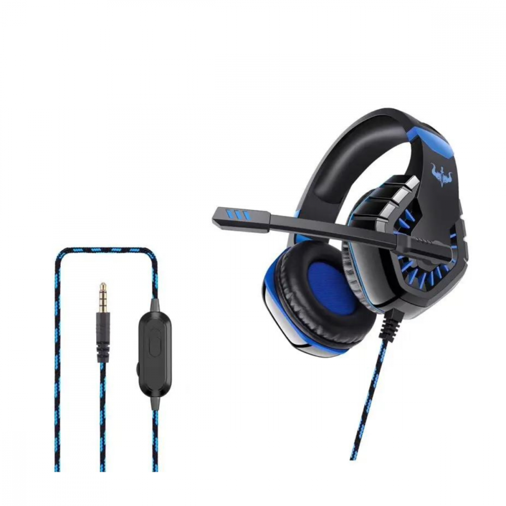 Fone Gamer LED Com Microfone Rotativo OVLENG OV-P40 (Disponível somente Preto e Vermelho)