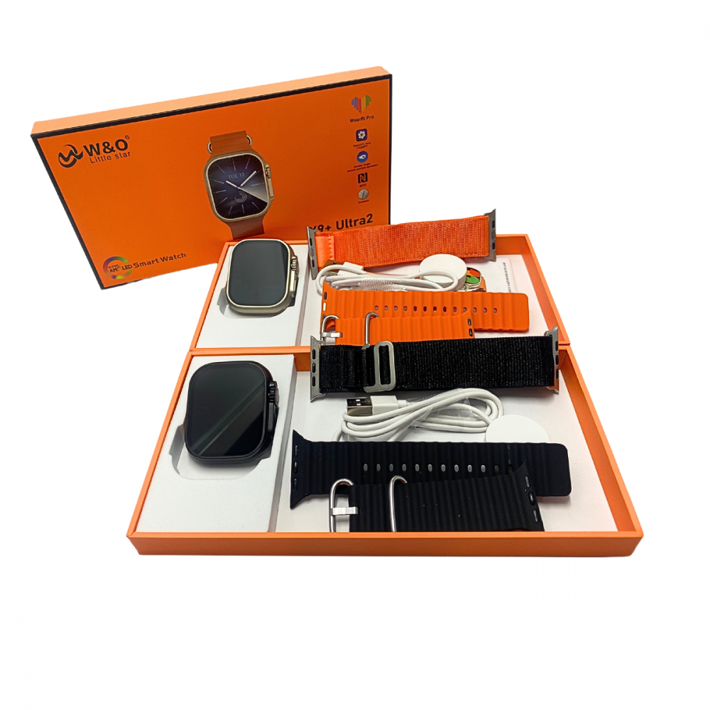 Relógio Inteligente Smartwatch com 02 pulseiras - Amoled NFC Serie X9 Ultra2
