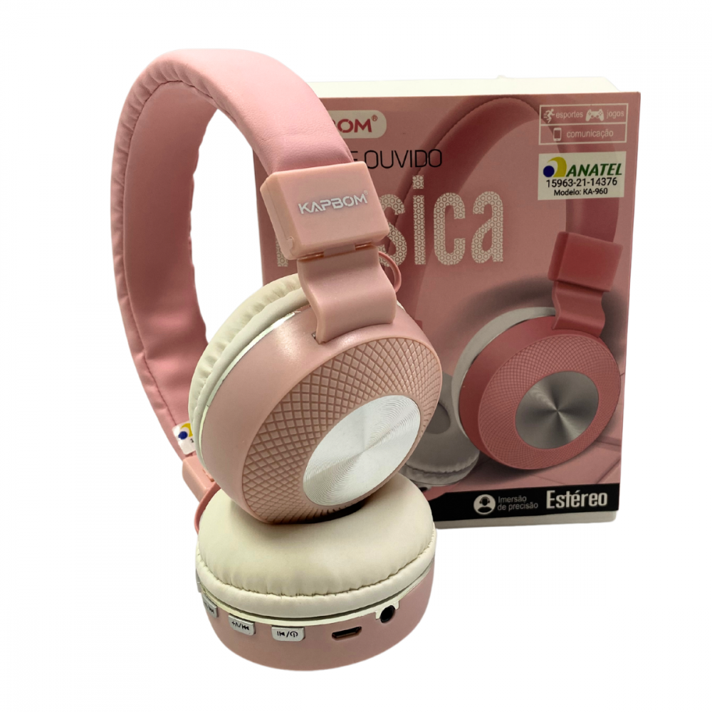 Fone De Ouvido Headphone Bluetooth 5.0 Super Bass Kapbom KA-960