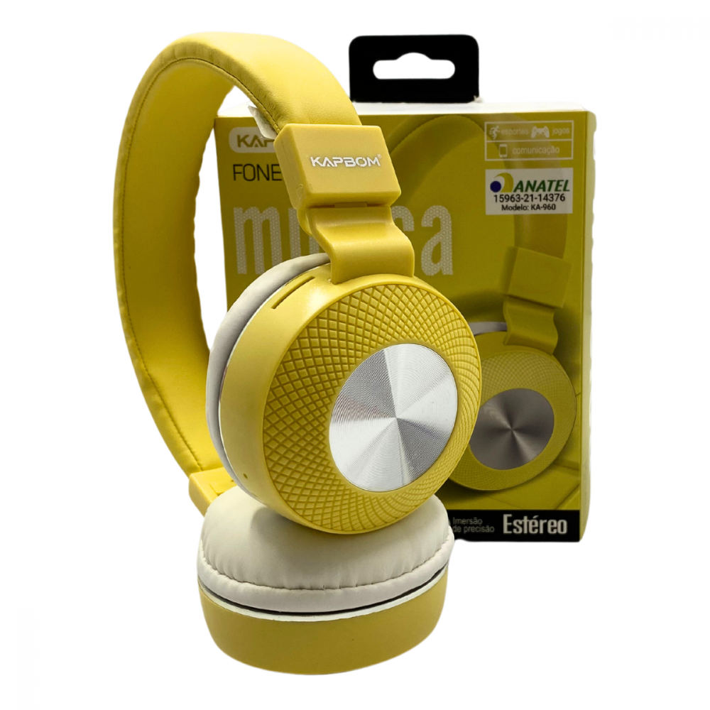Fone De Ouvido Headphone Bluetooth 5.0 Super Bass Kapbom KA-960